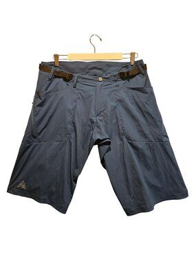 7Meshinc.com Long shorts mens L blue side cinch big zip pockets gorpcore hipster